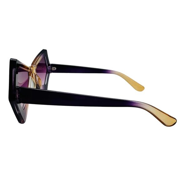 7029 | Purple/Tan Cateye Sunglasses - Picture 3 of 5